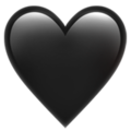 black heart emoji